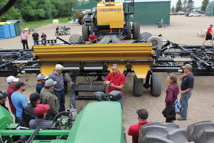 machinery display at a farm equipment show