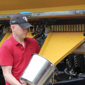 man with farm implement