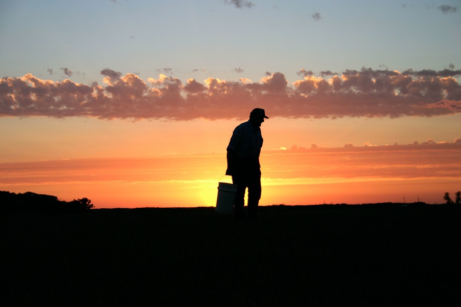 farmer silhouette
