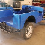 With the body finally back on the chassis, our coat of Deep Blue Metallic paint is the fifth this Jeep has worn. Sanding showed it left the factory wearing “Hampshire Green.” Then it was blue, black and finally red when it arrived in the Grainews workshop. Now, it’s time for reassembly.
