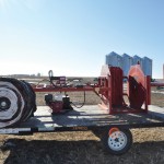 There’s almost 300 pounds of agricultural plastic film in one grain bag. The Brown brothers knew they needed a sturdy roller that could stand up to the work of rolling them, so they took the problem out to their shop. To make their roller work, they incorporated a tying mechanism using baler twine so the operation to roll and tie the used bags was completed in one operation.