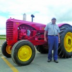old man with a tractor