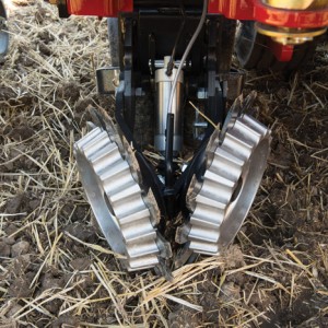 The  clean  sweep  option  lets  farmers  adjust  residue managers right from the cab.