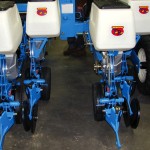 The Seatters seeded their entire canola crop with a planter similar to this one, also seeding some test strips with their air seeder.