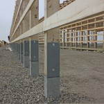 building foundation with posts