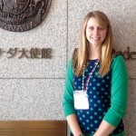 Sarah Weigum at the Japanese embassy. In Japan, Sarah learned that food safety and cost are the two most important factors to Japanese consumers.