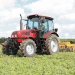red MTZ tractor