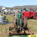 Visitors to AgQuip Field Days check out the display of historic farm equipment, courtesy of Gunnedah Rural Museum.
