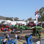 Australian farmers checking out machinery at AgQuip Field Days near Gunnedah, NSW.