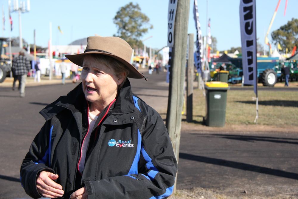 Kate Nugent of Fairfax Rural Events fills Scott Garvey in on the history of AgQuip Field Days.