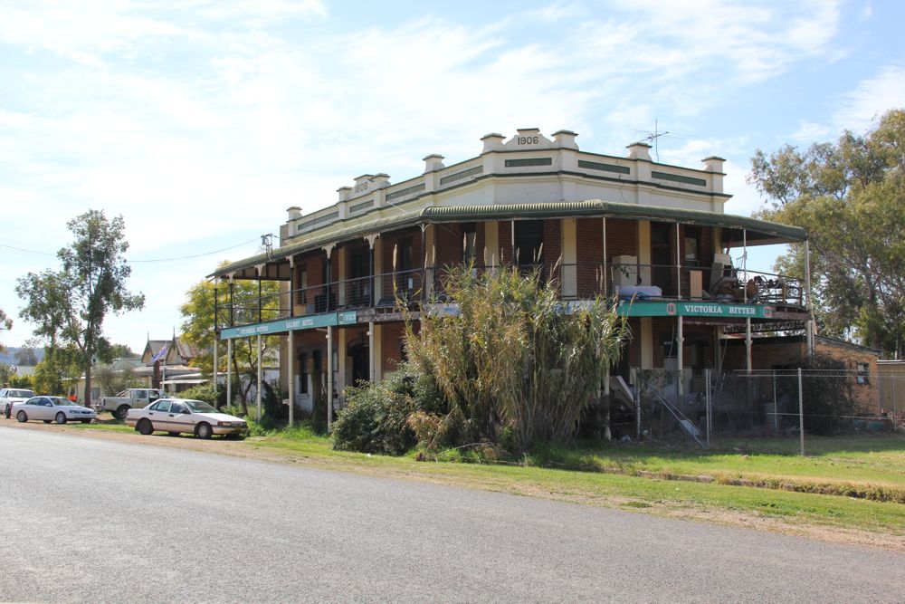 Just as on the Prairies in Canada, many small, rural Australian towns have declined, leaving classic old buildings abandoned or unused like the Railway Hotel in Boggabri.
