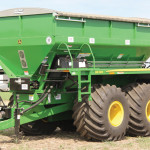Dry product spreaders built by New Leader are capable of much more accurate spread patterns than older, PTO driven models could ever achieve.