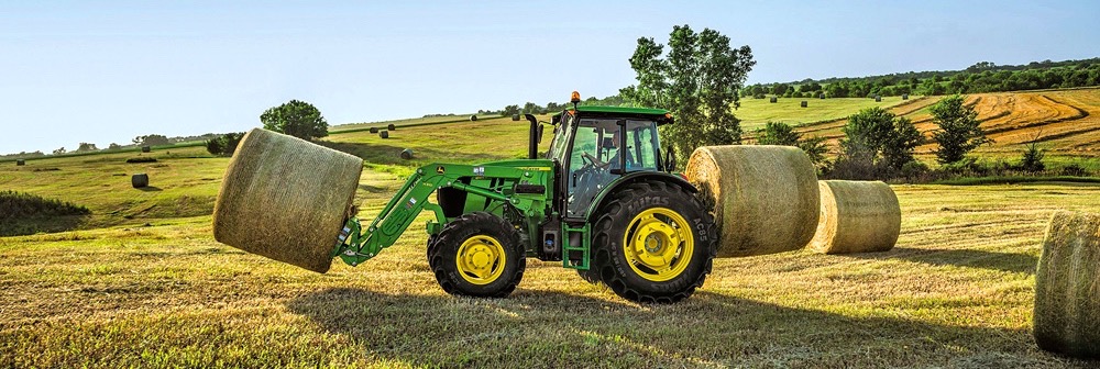 John Deere 6E Series tractor.
