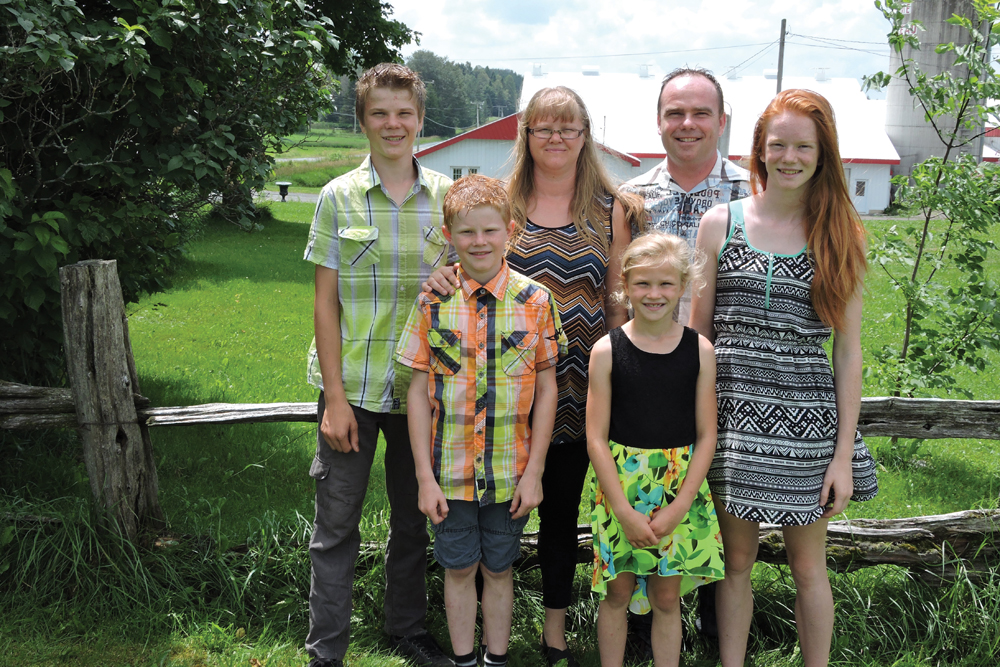 Quebec diary farming family Christian Bilodeau and Annie Sirois and their family Kellyann, 14, Louis-Alexis, 13, Charles-Antoine, 10 and Lily, eight.