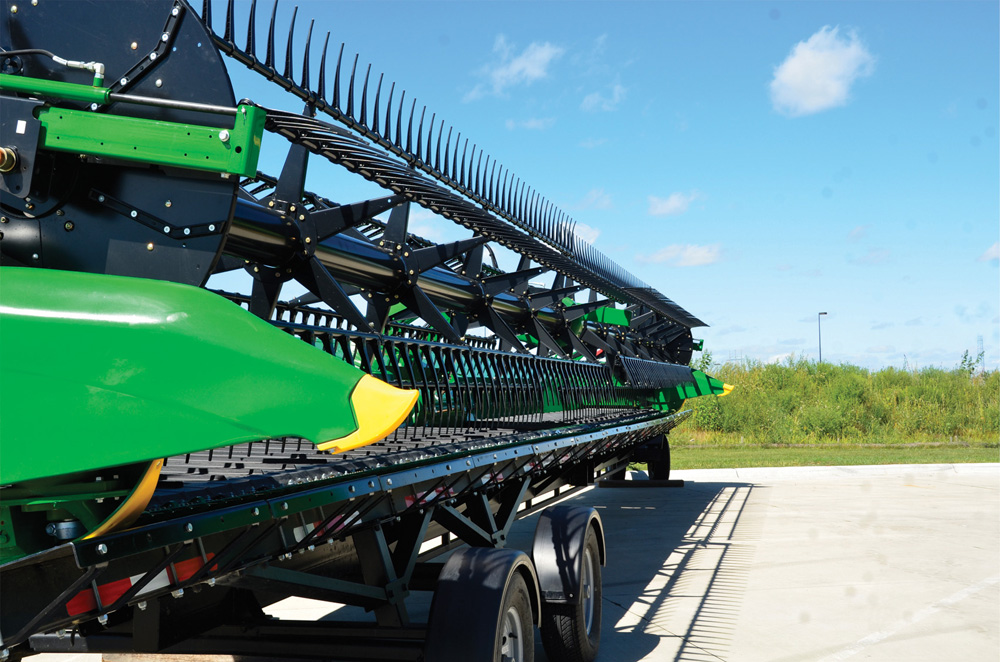 2016 HydraFlex Draper headers come with streamlined end dividers and stronger reel fingers.