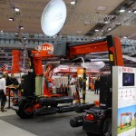 Kuhn's new high-speed bale wrapper, which allows bales to be picked up in the field wrapped and set back down without stopping the tractor won an Innovations Award from judges at Agritechnica.