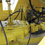 A 13-speed truck transmission delivers power to the Clarke rear drive axle.