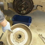 Electric trailer brakes have a second wear surface on the drum where the magnet comes into contact with it.