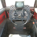 The cab interior was relatively Spartan. 
