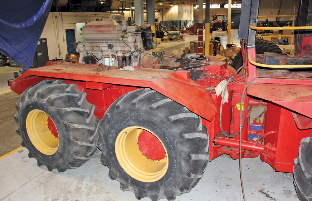 Big Roy’s engine is located in the rear, with the fuel tank in front of the cab. 