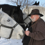 Brad Funk with some of his horses.