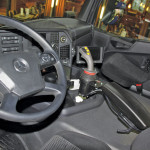 Inside the cab, the Agro Mover controls look more like something you’d expect to find in a tractor than a truck.