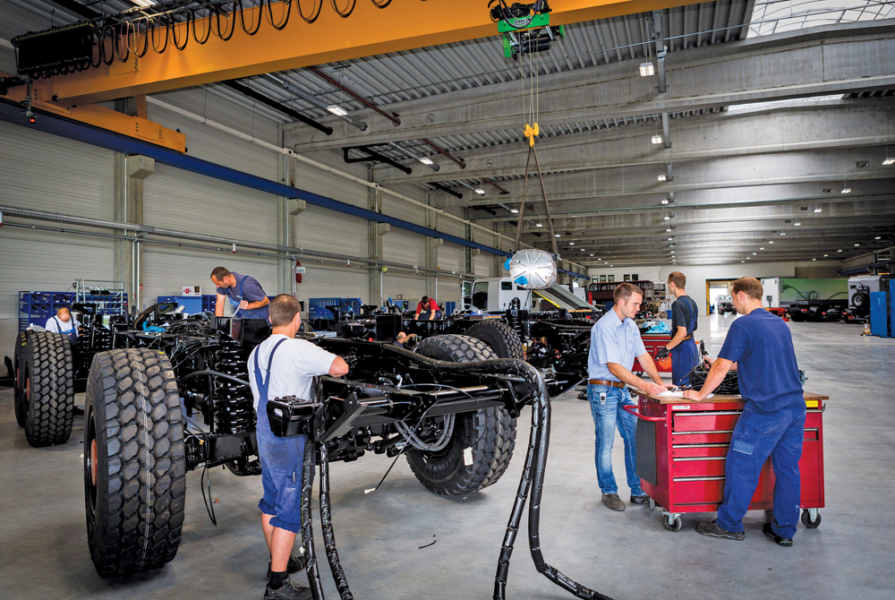 Paul’s factory will customize a truck with whatever features a customer wants, and it will even ship them to Canada.