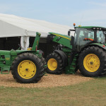 Introduced in 1963, a
4020 John Deere tractor celebrated the 50th birthday of the 20 Series.
It was parked beside new
2013 machines at an event in Columbus, Ohio, that year.