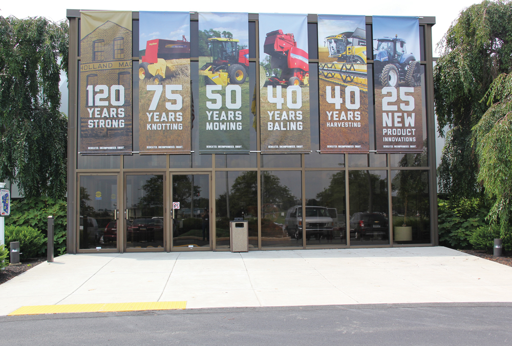 Banners hanging above the main entrance to New Holland’s North American head office in Pennsylvania in 2014 pointed out a number of corporate milestones.