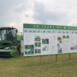 At the introduction of the John Deere W235 windrower, the brand emphasized 50 years of continuous swather production.