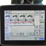 Load cell information on the C850 cart allows for seeding calibration rate adjustments right from the monitor in the tractor cab. 