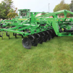 Settings on the John Deere 2730 combination tillage tool  can be changed in-cab and on the go.