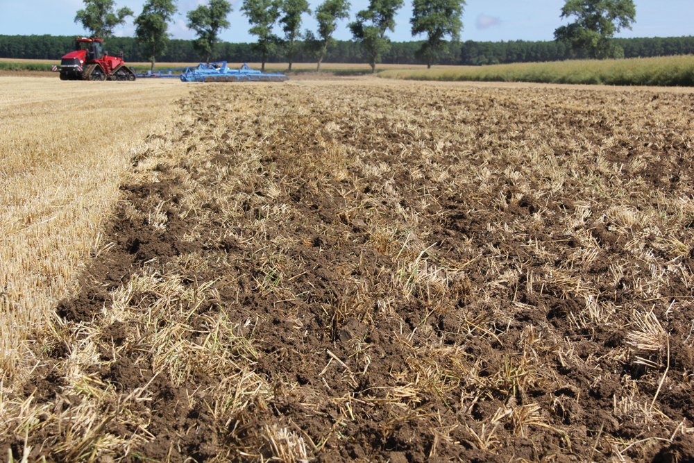 Designed to be effective in stubble cultivation, the Heliodor 9 can leave a level field surface after each pass.