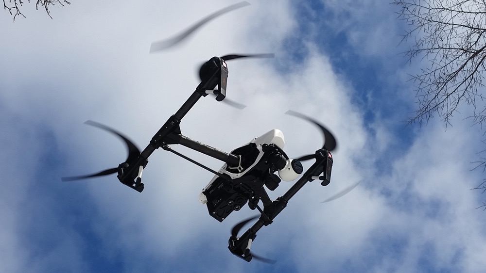 Quadcopters can take high-resoloution photos from a few feet above the crop, capturing the striations on the plant leaves. They can also fly as high as 400 feet, snapping general pictures to correlate with the NDVI.