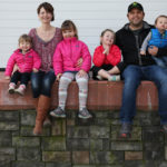 B.C. Outstanding Young Farmer nominees, Brian and Jewel Pauls and their four children: Janae, seven, Brooke, five, Faith, three, and Kaden, one.