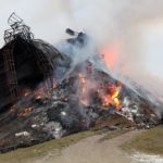 The elevator was a Sask Wheat Pool elevator at one time, but was last owned by a local farming family. It was the last elevator standing in the town of Turtleford.