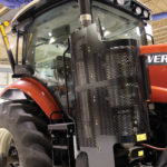 Exhaust: The 9 litre Tier 4 Final engine uses Cummins’ advanced SCR-only emissions system mounted at the A pillar.