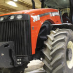 The 335 and 360 come with standard front-axle suspension to increase traction and improve the ability to deliver higher engine power to the ground, plus making faster road speeds possible. Buyers can opt to down spec the tractors to an old-fashioned rigid axle mount if they choose.