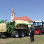 During a field day for international journalists, Krone showed off its newest line of balers at a farm in Hungary last summer.