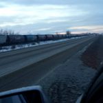 Walter Moebis took this photo of parked empty grain cars near Rycroft, Alta., on Jan. 19.