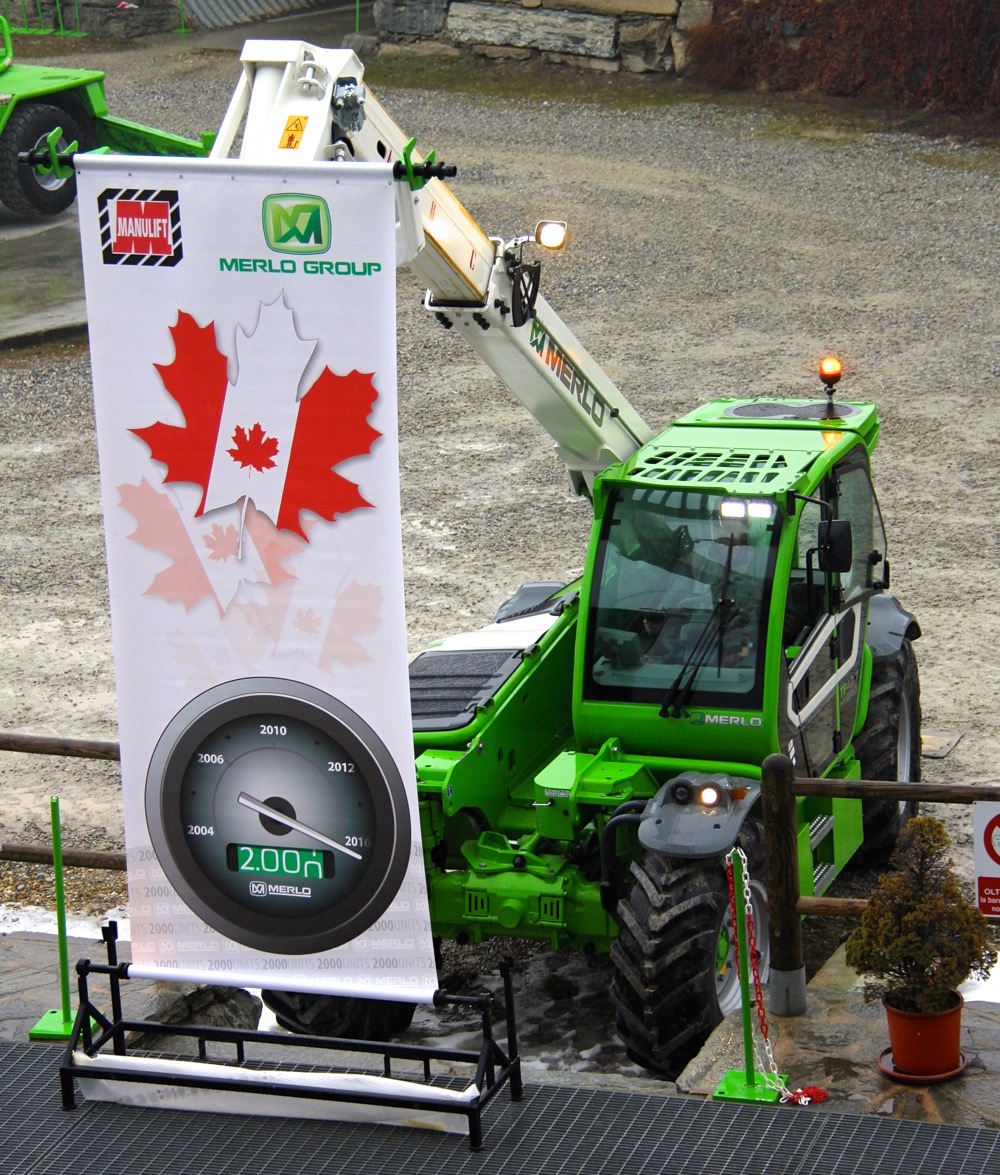 Merlo has sold over 2,000 machines in Canada through its corporate and privately-owned dealerships.