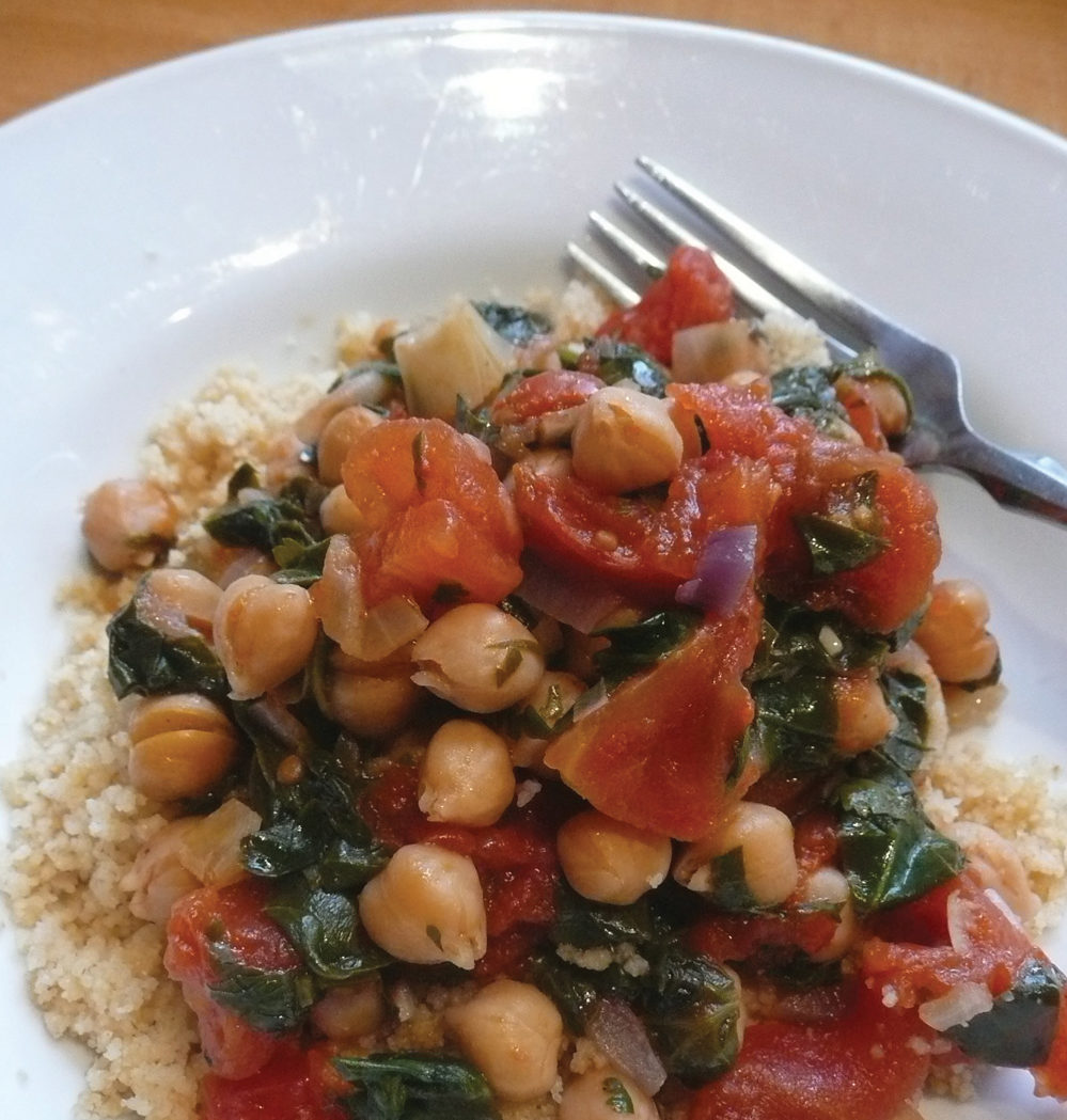 This chickpea and spinach recipes is simply delicious!
