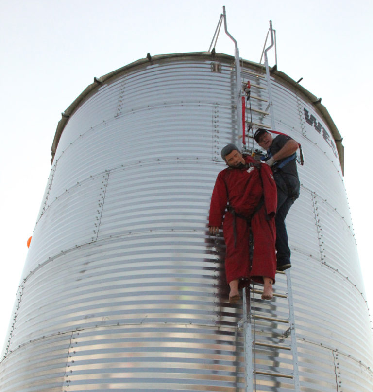Invention gets you safely to the top of your grain bins