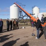 Dan Bardi of Ag Growth International talks soybean handling and storage with farmers and industry.