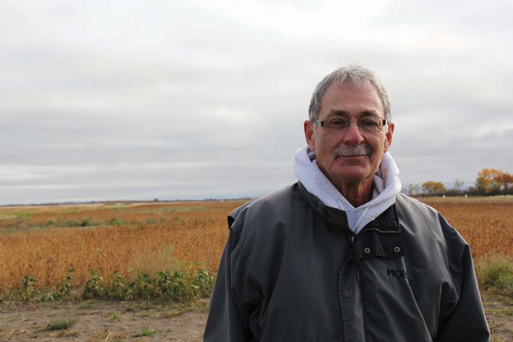 Gaylord Mierau, a Langham-area farmer, seeded, harrowed and sprayed about 90 acres of soybeans for the Canadian Foodgrains Bank on the Ag in Motion site this year. This was Mierau’s first year growing soybeans. “At times it was too dry. But considering that, the crop looks reasonable.”