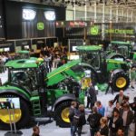 The familiar brands, like John Deere, always have massive exhibits, which are extremely busy with visitors all day.