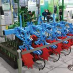 John Deere showed its emerging smart technologies developed in
conjunction with recently-acquired brands, like this guided tillage implement that uses some Monosem components.