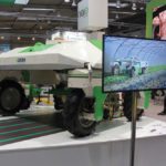There were several autonomous machines on display this year, like this one designed to weed vegetable fields.