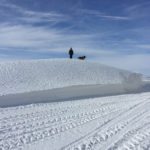 Snow drift in view from the back yard in January 2017. Take a look below to see the amount of snow we've had in January 2018.
