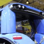 Bulky fuel tanks built into the rear cab pillar on the original prototype limited rear visibility from the operator’s seat.